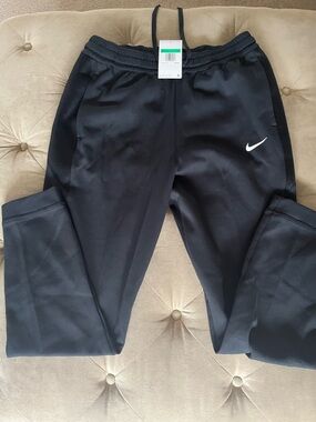 Nike Black Jogger Pants with White Swoosh
